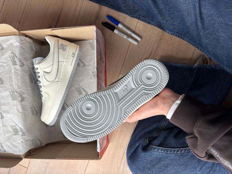 Кросівки Nike Air Force 1 Low x Undefeated White Grey 24313-Білий-40 фото