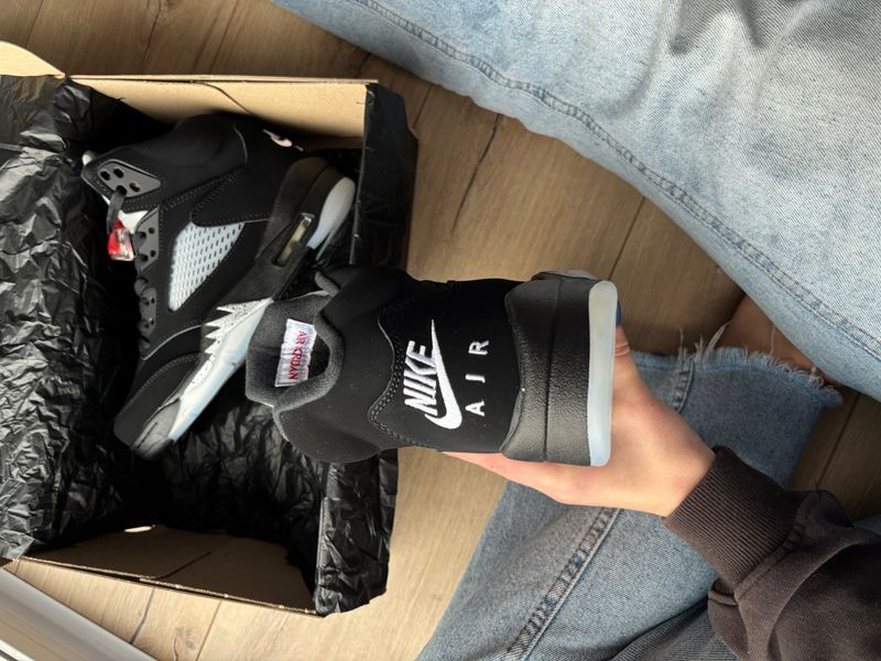Кросівки Jordan 5 Black Blue 11146-Чорний-42 фото