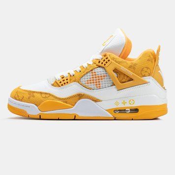 Кросівки Jordan 4 x Louis Vuitton White Yellow 19509-Жовтий-40 фото