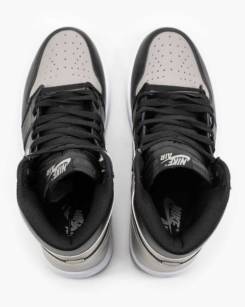 Кросівки Jordan Retro 1 Black Grey White High Shadow 01695-Сірий-42 фото