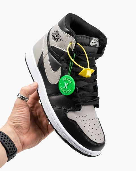 Кросівки Jordan Retro 1 Black Grey White High Shadow 01695-Сірий-42 фото