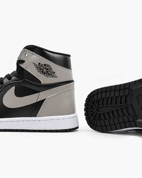 Кросівки Jordan Retro 1 Black Grey White High Shadow 01695-Сірий-42 фото