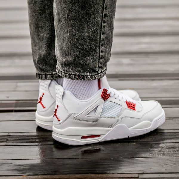 Кросівки Jordan 4 White Red 05422-Білий-41 фото