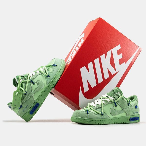 Кросівки Nike SB Dunk x Off White Green Lot 14/50 09419-Зелений-36 фото