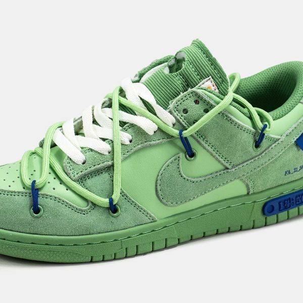 Кросівки Nike SB Dunk x Off White Green Lot 14/50 09419-Зелений-36 фото
