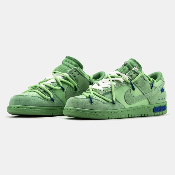 Кросівки Nike SB Dunk x Off White Green Lot 14/50 09419-Зелений-36 фото