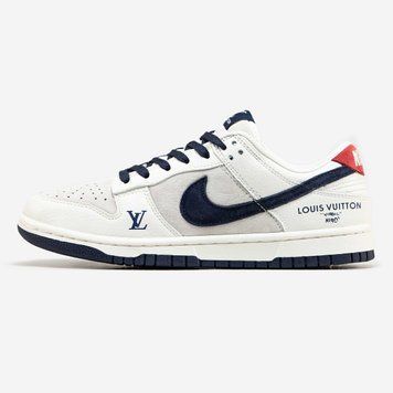 Кросівки Nike SB Dunk Low x Louis Vuitton Grey Blue Red 17280-Білий-36 фото