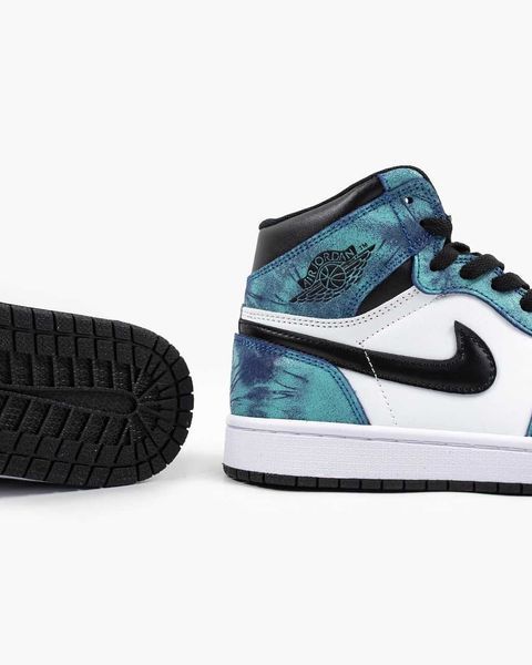 Кросівки Jordan 1 Retro High Tie-Dye 04846-Блакитний-38 фото