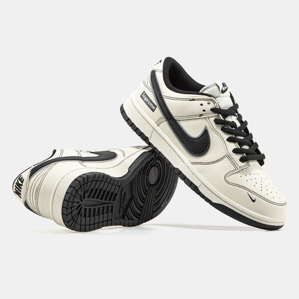 Кросівки Nike SB Dunk Low x Supreme Beige Black 24167-Бежевий-42 фото
