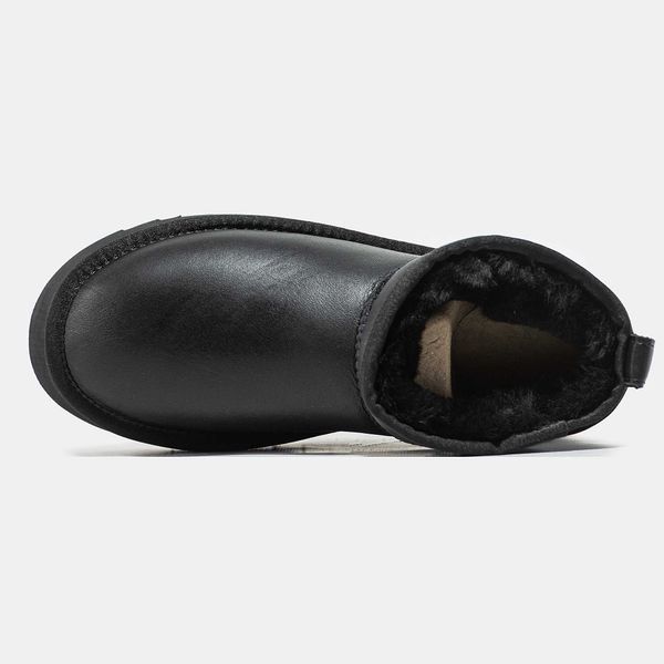 Уггі UGG Ultra Mini Black Platform Leather 10037-Чорний-36 фото