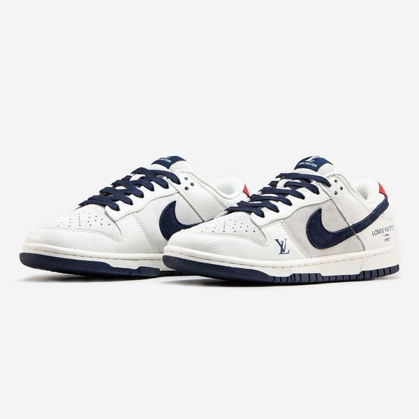 Кросівки Nike SB Dunk Low x Louis Vuitton Grey Blue Red 17280-Білий-37 фото