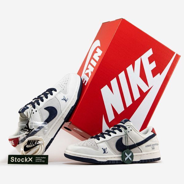 Кросівки Nike SB Dunk Low x Louis Vuitton Grey Blue Red 17280-Білий-37 фото