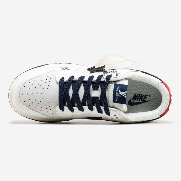 Кросівки Nike SB Dunk Low x Louis Vuitton Grey Blue Red 17280-Білий-37 фото