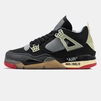 Кросівки Jordan Retro 4 Black Red Grey 07125-Чорний-40 фото