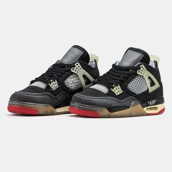 Кросівки Jordan Retro 4 Black Red Grey 07125-Чорний-40 фото