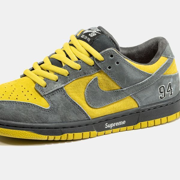Кросівки Nike SB Dunk Low x Supreme Grey Yellow 23768-Мультиколір-36 фото
