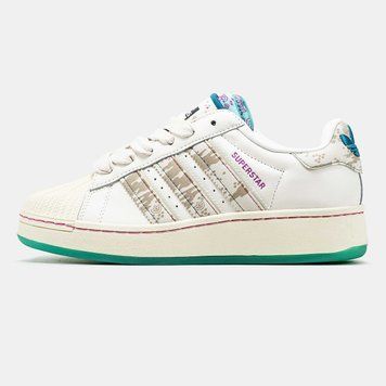 Кросівки Adidas Superstar x FeiFei Ruan White Beige Green 17374-Мультиколір-36 фото