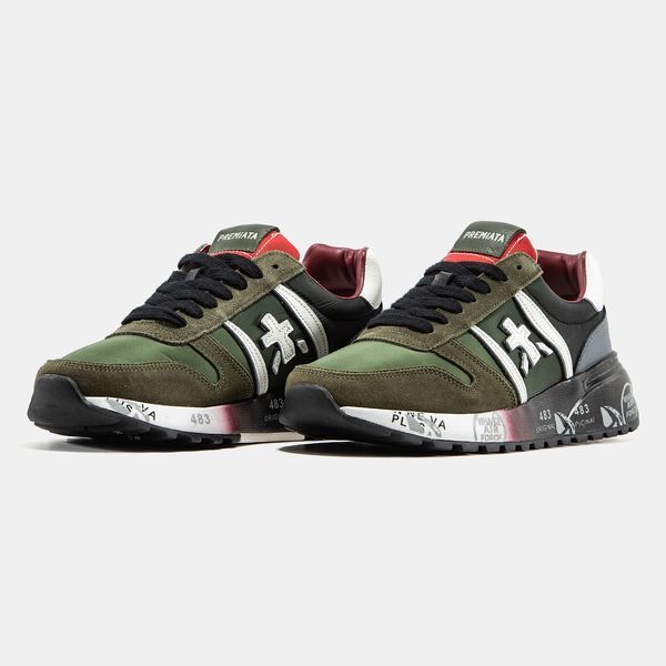 Кросівки Premiata Lander Khaki Black White 20722-Хакі-36 фото