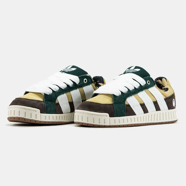 Кросівки Adidas LWST x Bape Beige Green White Brown 17758-Мультиколір-36 фото