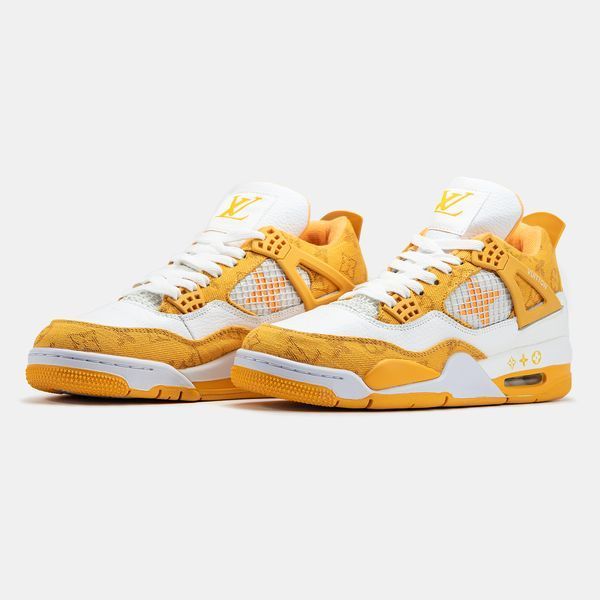 Кросівки Jordan 4 x Louis Vuitton White Yellow 19509-Жовтий-36 фото