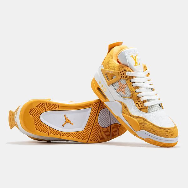 Кросівки Jordan 4 x Louis Vuitton White Yellow 19509-Жовтий-36 фото