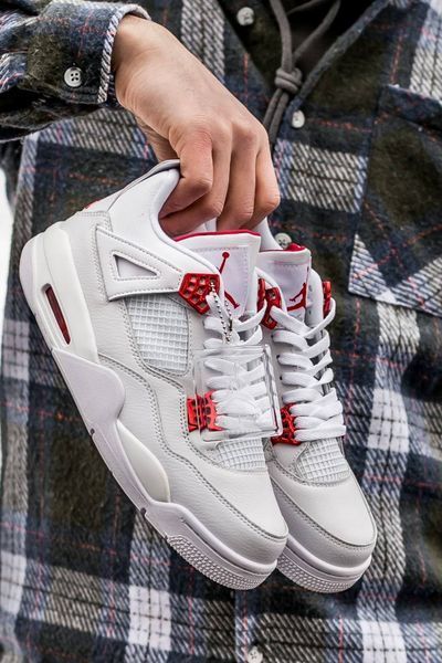 Кросівки Jordan 4 White Red 05422-Білий-43 фото