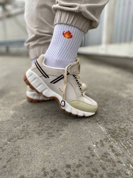 Кросівки Nike Air Humara LX Jacquemus White Gold 11747-Бежевий-36 фото