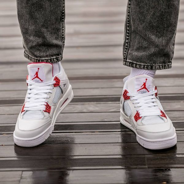 Кросівки Jordan 4 White Red 05422-Білий-43 фото
