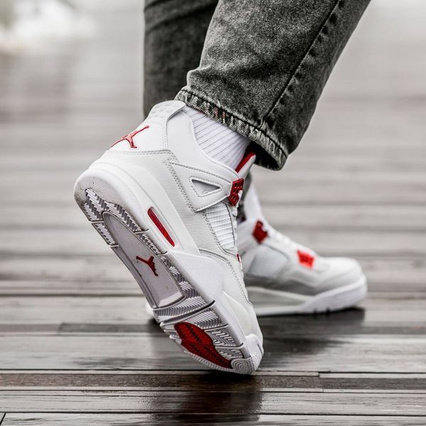 Кросівки Jordan 4 White Red 05422-Білий-43 фото