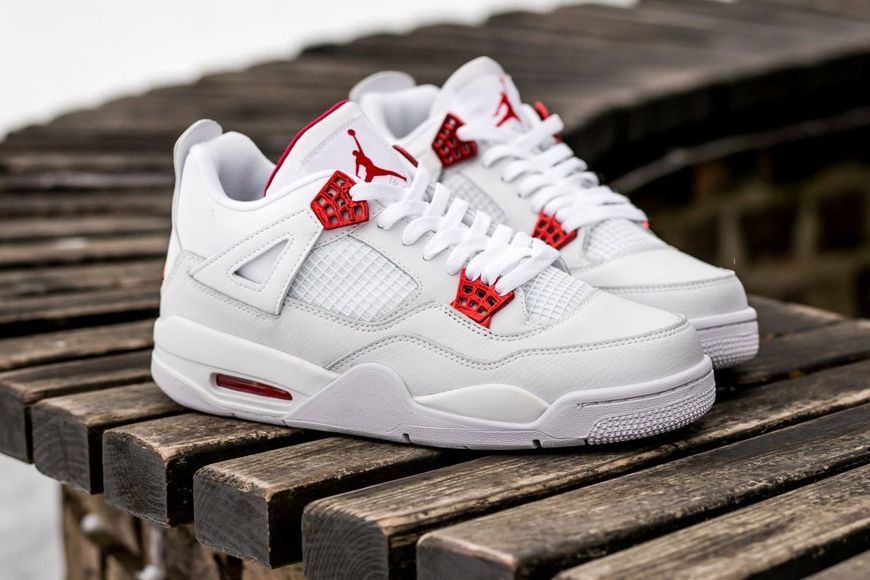 Кросівки Jordan 4 White Red 05422-Білий-43 фото