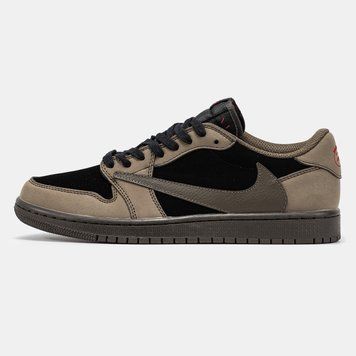Кросівки Nike Air Jordan 1 Low x Travis Scott Brown Black 19608-Мультиколір-40 фото