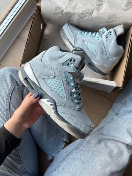Кросівки Jordan 5 Retro "blue bird" 18634-Блакитний-40 фото