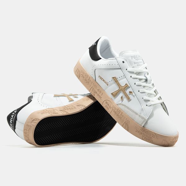 Кросівки Premiata Steven White Black Beige 22862-Білий-36 фото