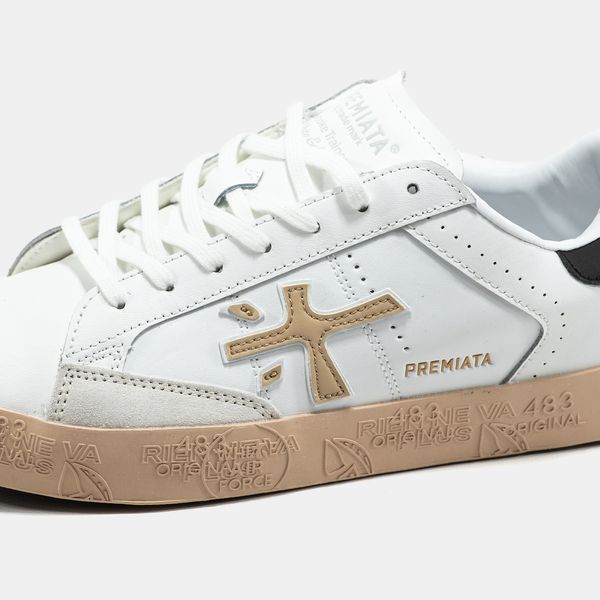 Кросівки Premiata Steven White Black Beige 22862-Білий-36 фото