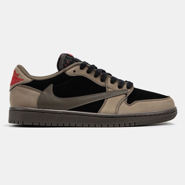 Кросівки Nike Air Jordan 1 Low x Travis Scott Brown Black 19608-Мультиколір-40 фото