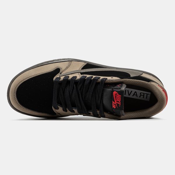 Кросівки Nike Air Jordan 1 Low x Travis Scott Brown Black 19608-Мультиколір-40 фото