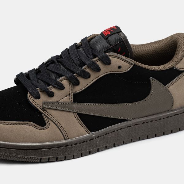 Кросівки Nike Air Jordan 1 Low x Travis Scott Brown Black 19608-Мультиколір-40 фото