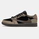 Кросівки Nike Air Jordan 1 Low x Travis Scott Brown Black 19608-Мультиколір-40 фото 1
