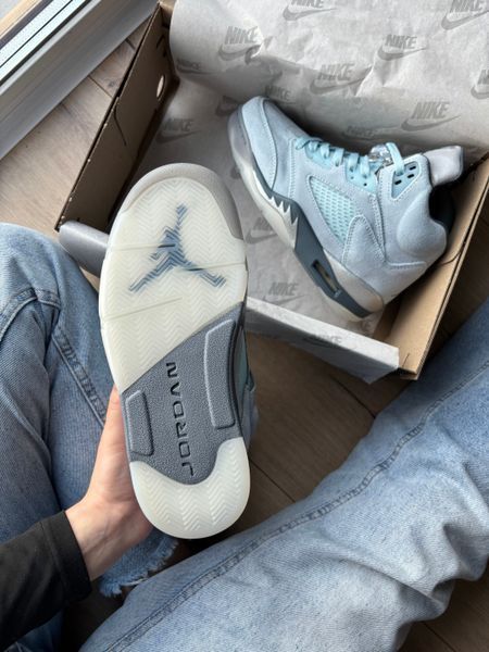 Кросівки Jordan 5 Retro "blue bird" 18634-Блакитний-41 фото