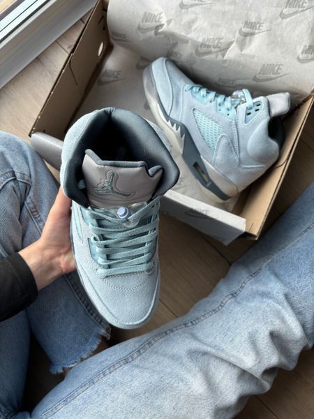 Кросівки Jordan 5 Retro "blue bird" 18634-Блакитний-41 фото