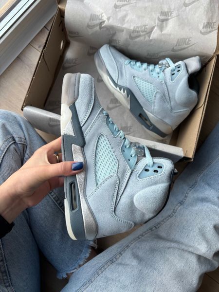 Кросівки Jordan 5 Retro "blue bird" 18634-Блакитний-41 фото