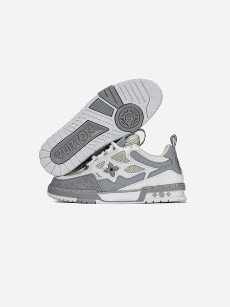 Кросівки Louis Vuitton Skate Sneaker White Grey 19962-Сірий-40 фото