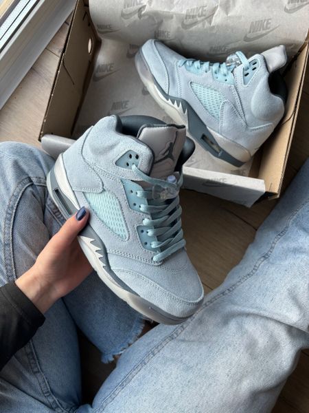Кросівки Jordan 5 Retro "blue bird" 18634-Блакитний-41 фото