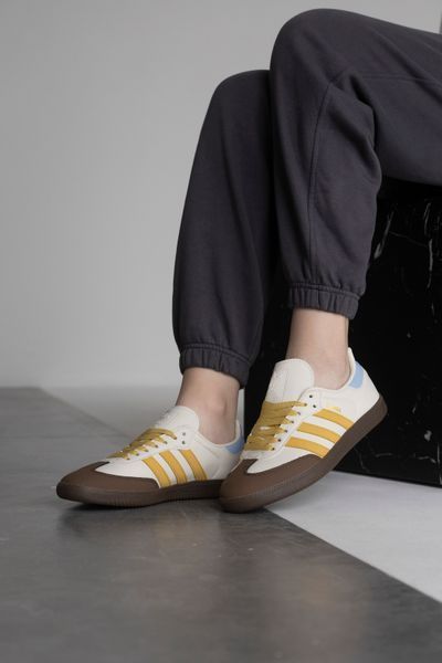 Кросівки Adidas Samba White Yellow Bluw Brown 17881-Мультиколір-36 фото