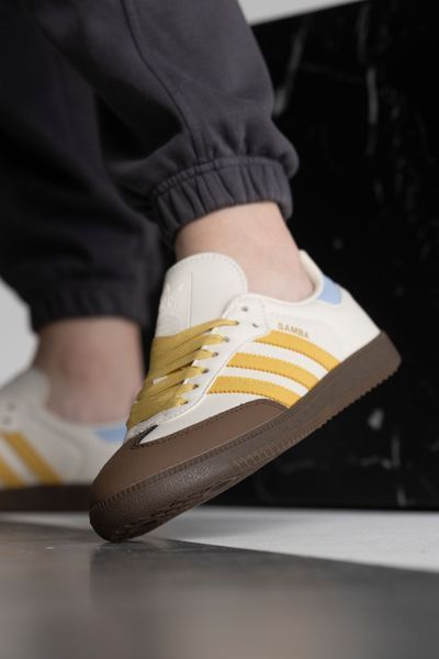 Кросівки Adidas Samba White Yellow Bluw Brown 17881-Мультиколір-36 фото