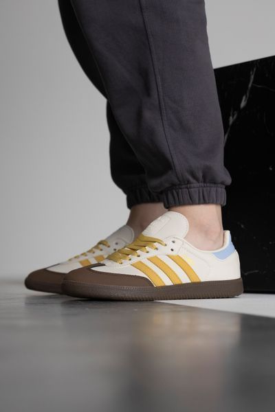 Кросівки Adidas Samba White Yellow Bluw Brown 17881-Мультиколір-36 фото