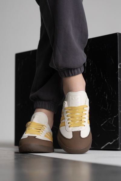 Кросівки Adidas Samba White Yellow Bluw Brown 17881-Мультиколір-36 фото